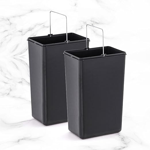 Stainless Steel Wall Mounted Hidden Tilt Out Trash Bin, Embedded Cabinet Waste Container, Perfect for Kitchen or Office Storage, Space-Saving Design for Easy Access