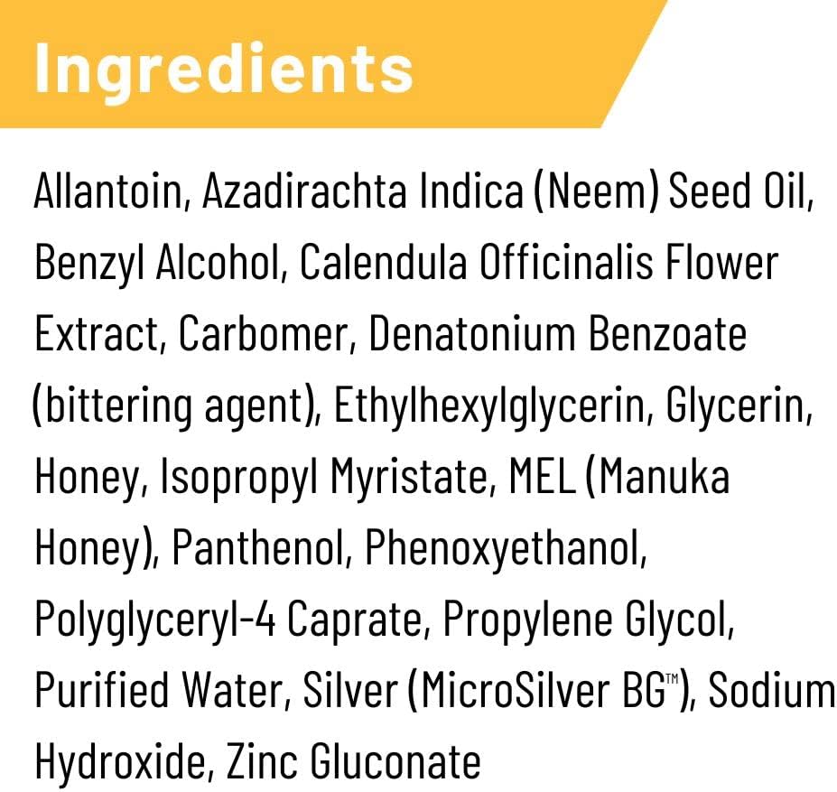 Absorbine Silver Honey Rapid Wound Repair Spray Gel 8oz Bottle, Manuka Honey & MicroSilver BG