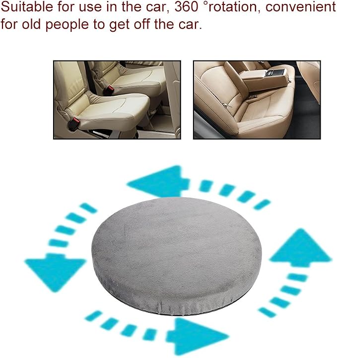 ZJchao Rotating Car Swivel Seat, 360° Rotation Skidproof Car Seat Cushion Convenient for Pregnant Women or People with Reduced Mobility, Sitting or Standing, Comfort Antiskid Office Home
