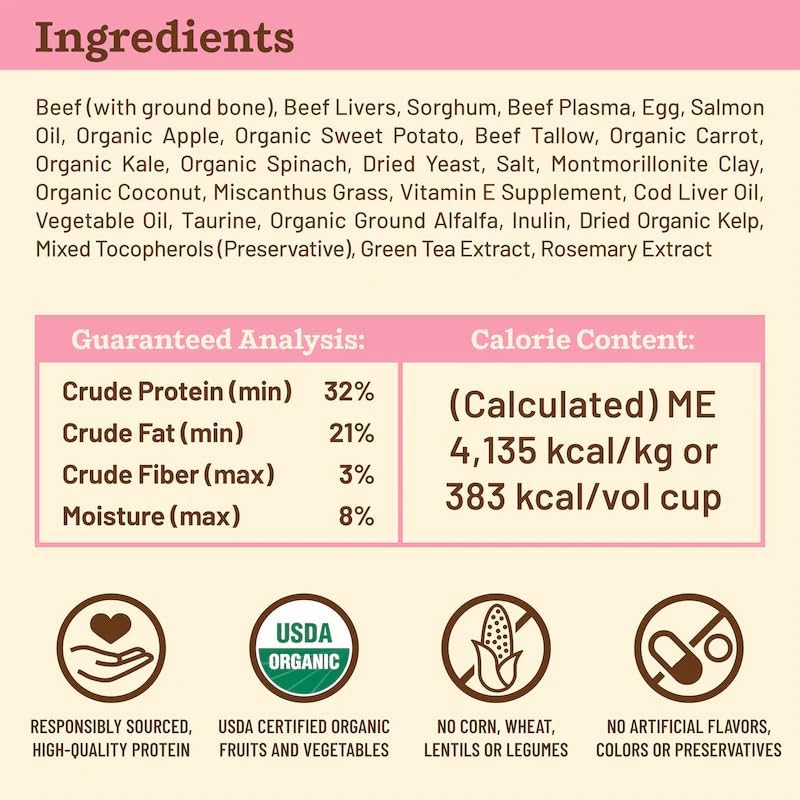 Primal Kibble in The Raw, Freeze Dried Cat Food, Beef, Scoop & Serve, Made with Raw Protein, Whole Ingredient Nutrition, Crafted in The USA, Dry Cat Food, 24 Ounce (1.5 lb) Bag