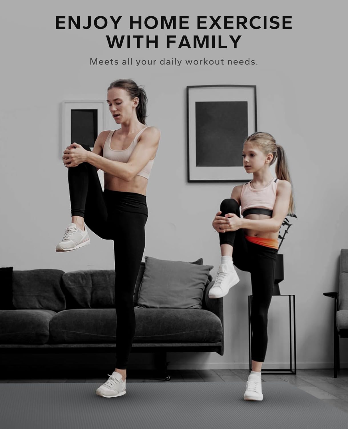 HAPBEAR Extra Large Exercise Mat-7'x5'/6'x8'/6'x9'/6'x10'/6'x12'x8mm(1/3 inch),Non-Slip, Ultra Durable, Thick Workout Mats for Home Gym Flooring Cardio, Yoga Mats for Fitness, High-Density Exercise Mat, Shoes-Friendly