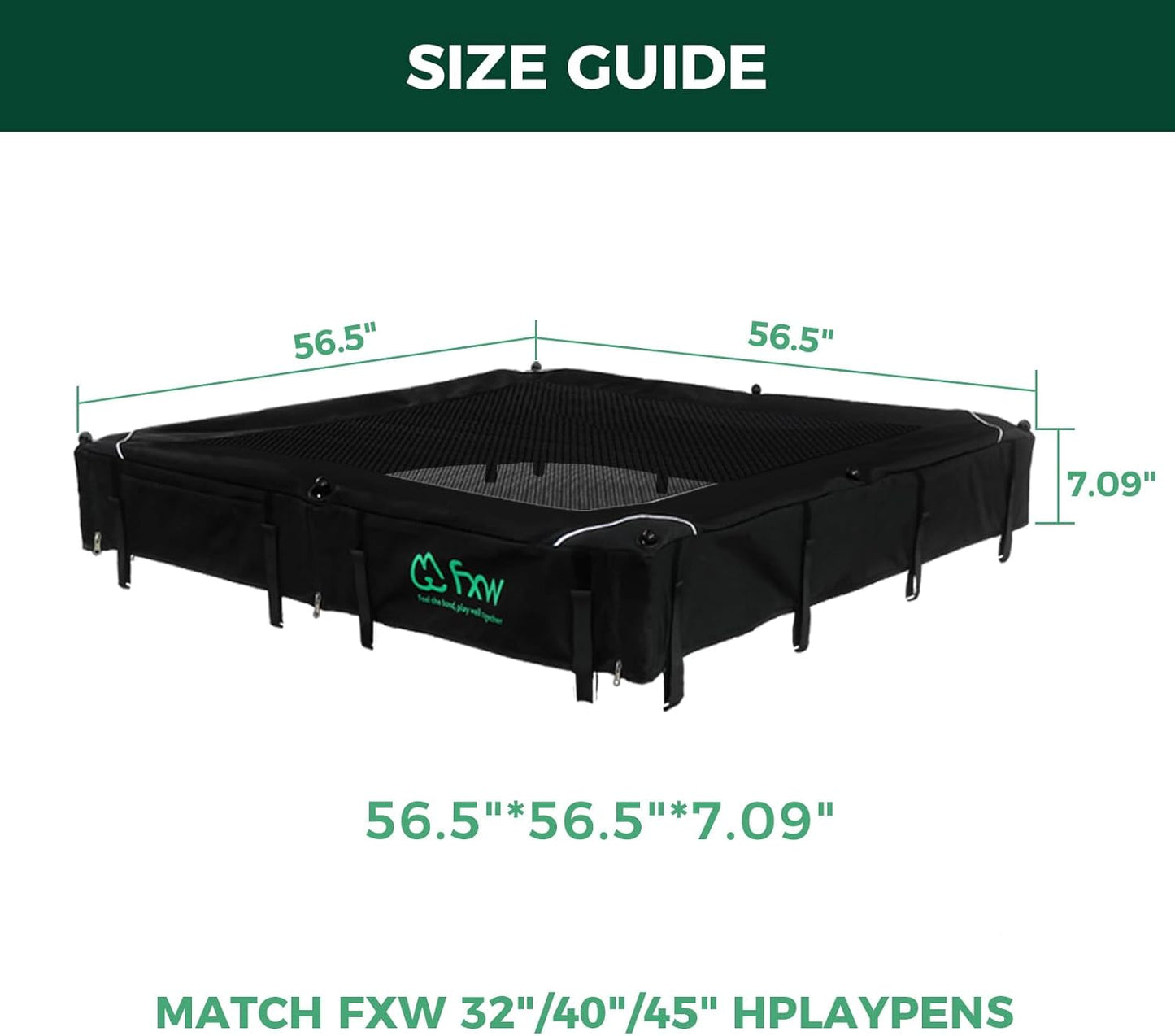 FXW Homeplus Unleashed Indoor Dog Playpen - Stress-Free and Safe Play, Heavy Duty 40 Inch 8 Wire Panels with Playpen Cover for Medium and Large Dogs, Black│Patented