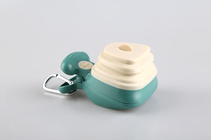Dog Pooper Scooper with Waste Bag Dispenser – Small Size, Portable, Lightweight, One-Hand Operation, Leak-Proof, Durable Pet Waste Scooper (Green)