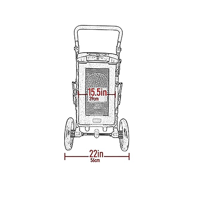Pet Gear NO-Zip Pet Stroller with Dual Entry, Push Button Zipperless Entry for Single or Multiple Dogs/Cats, Pet Can Easily Walk in/Out, Gel-Filled Tires, Dark Sapphire, Excursion