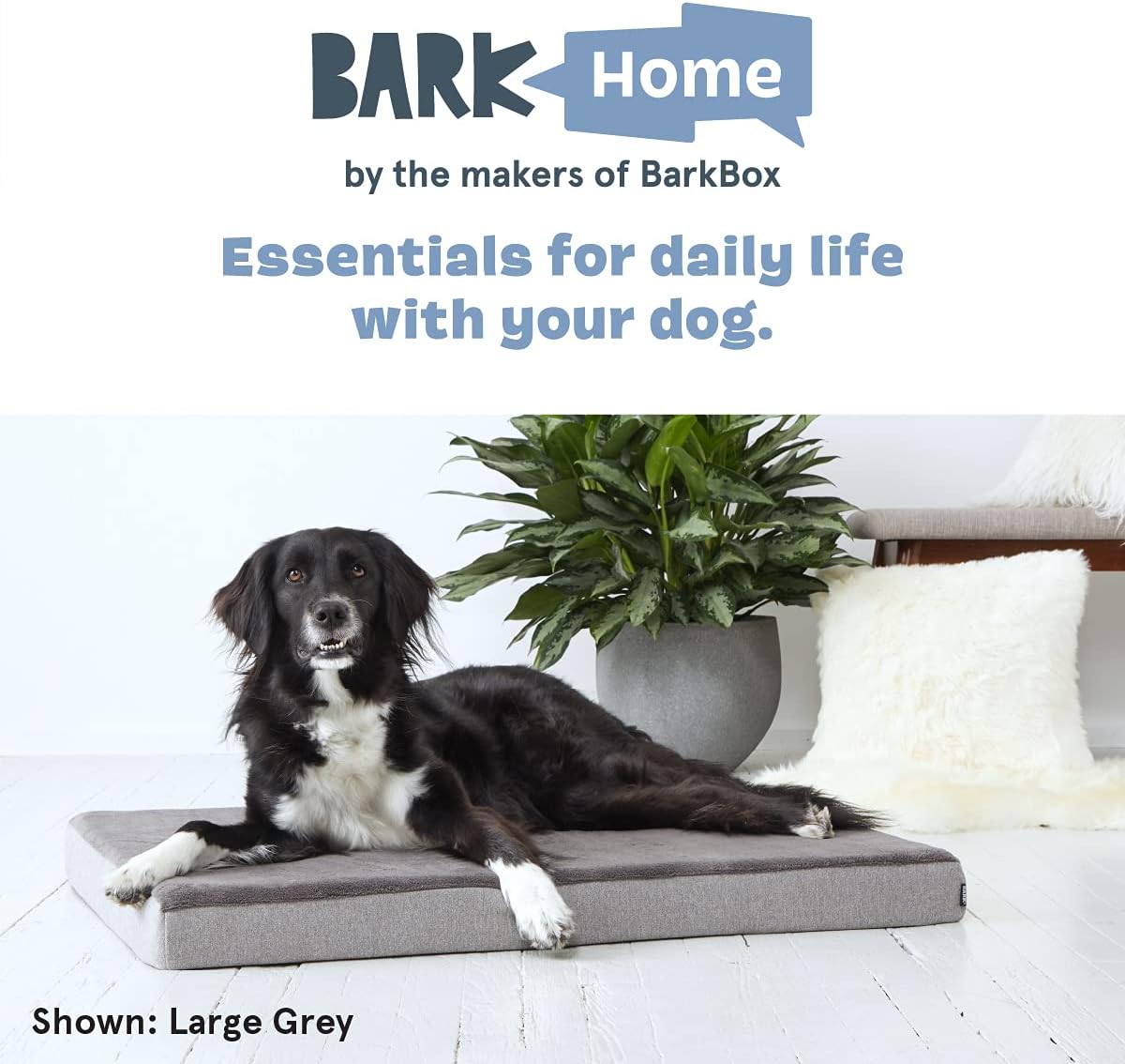 Barkbox Orthopedic Dog Bed | Comfortable Memory Foam Mattress for Joint Relief | Head and Neck Support Waterproof with Non Skid Bottom | Calming Durable Bed with Washable Cover | Small, Navy