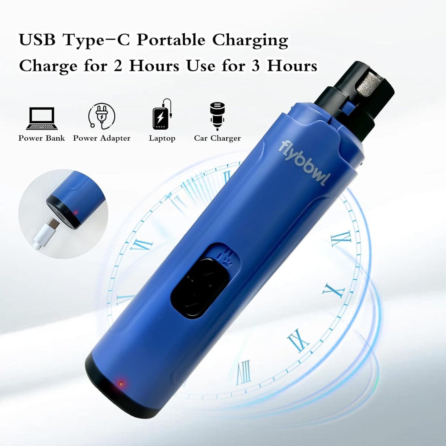 Dog Nail Grinder Quiet: Silent Grind Pro Dog Nail Trimmers - Cat Nail Clippers for Indoor Cats - Dog Nail Trimmers for Large Medium Small Dogs and Cats