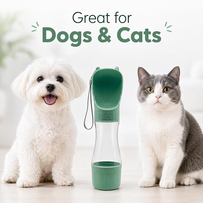 Portable Dog Water Bottle, Leak Proof Pet Water Dispenser for Walking, Travel, Hiking and Outdoor Use, 350ml