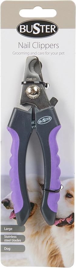 Kruuse Buster Professional Dog Nail Clipper โ Large Size โ Heavy-Duty Pet Nail Trimmer for Large Dogs and Cats โ Stainless Steel Blades, Non-Slip Handle, Safety Guard โ Vet-Recommended