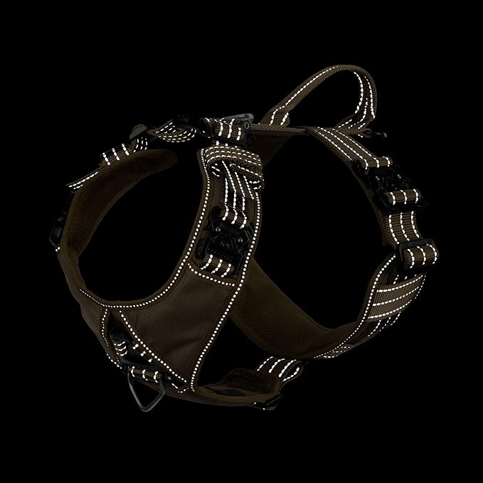 ICEFANG Dog Halter Harness with Metal Buckles,Dog Strap Vest for Medium Dogs