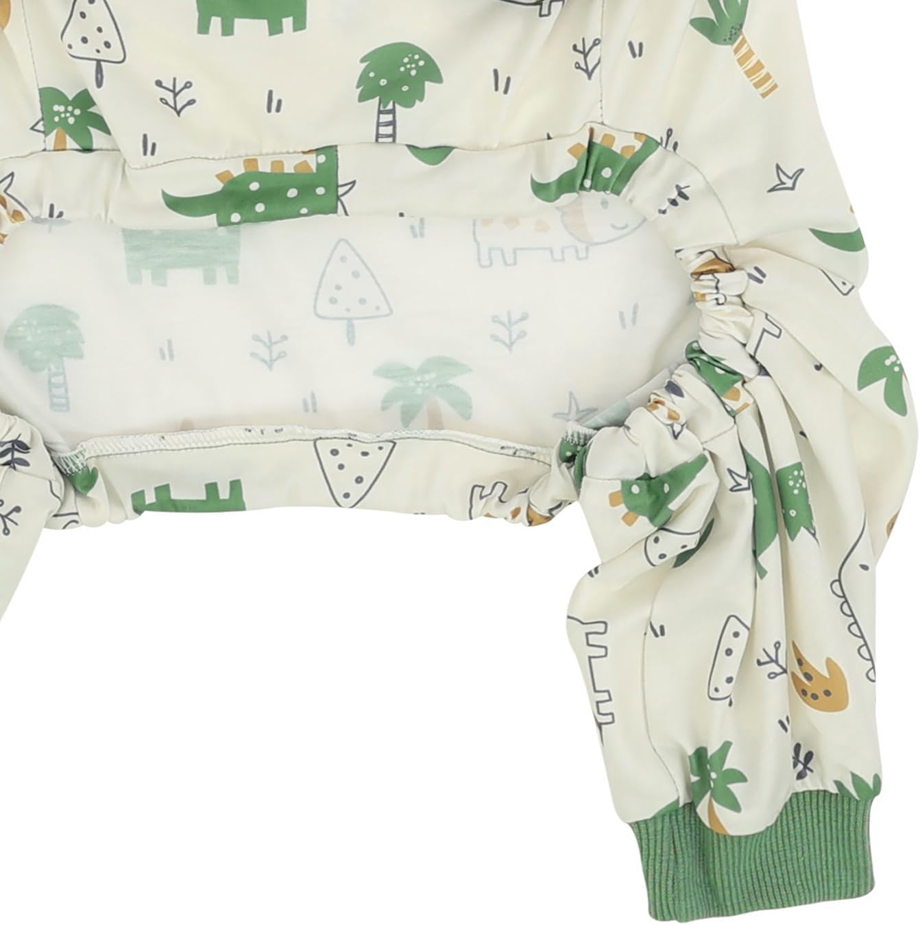 HDE Dog Pajamas One Piece Jammies Jumpsuit Pet Clothes Outfit Stretchy Lightweight Comfy Shirt Pjs for M-3XL Dogs Forest Dinos - 3XL