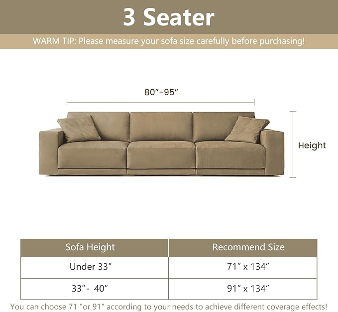 MYSKY HOME Couch Covers for Sofa, Dog Couch Cover Protector, Dark Grey Lines Sofa Covers for Sectional L Shape, Pets Couch Throw Cover Washable Durable Large Couch Cover for Dogs, Cats, 91"X134"