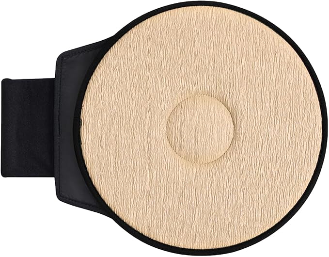 360 Degree Swivel Car Seat Cushion, Round Rotating Non Slip Vehicle Chair Pad for Elderly Support, Portable Removable Automotive Interior Seat Assist Pad, Universal for Sedan RV Truck (Beige)