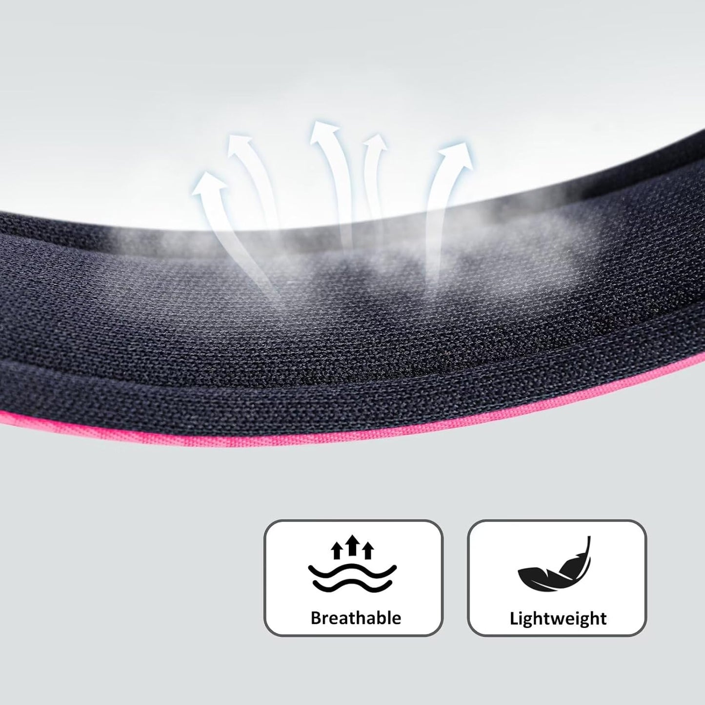 Didog Soft Padded Dog Collars for Small Dogs, Lightweight and Breathable Dog Collar with Metal Buckle, Pink, S