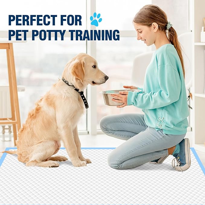 Dog Pads 100 Pack 30"x36", Dog Pads Extra Large for Pets, Disposable Large Pee Pads for Doggy & Puppy Training Pads, Piddle Pads for Indoor, Outdoor Use