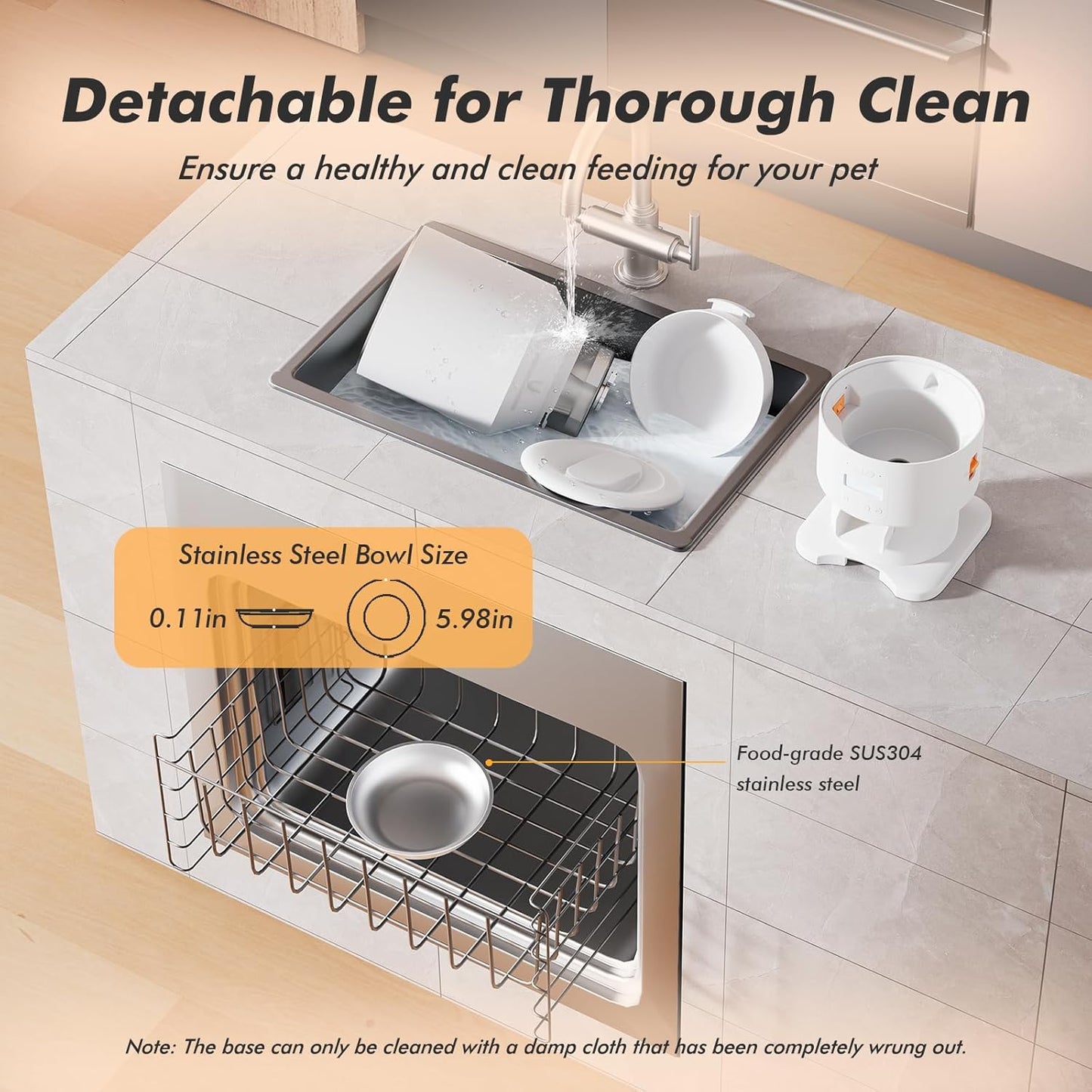 Automatic Cat Feeder - 5L Anti-Clog Cat Food Dispenser with Freshness Preservation, 1-6 Meals/Day, Programmable Portions, 10s Voice, 180-Day Battery Life, Auto Pet Feeder for Multi Cats & Dogs