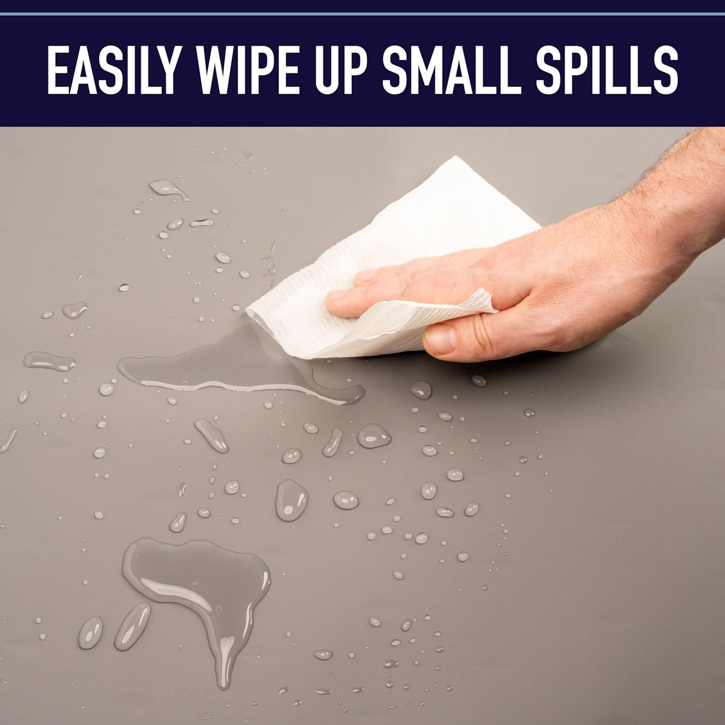 Leash Boss Dog Food Mat for Food and Water Bowls, Waterproof Silicone Pet Feeding Mat for Floors, Extra Tall Raised Edges, Cat and Dog Placemat for Floors, Dishwasher Safe (XXL: 30" x 22" - Navy)