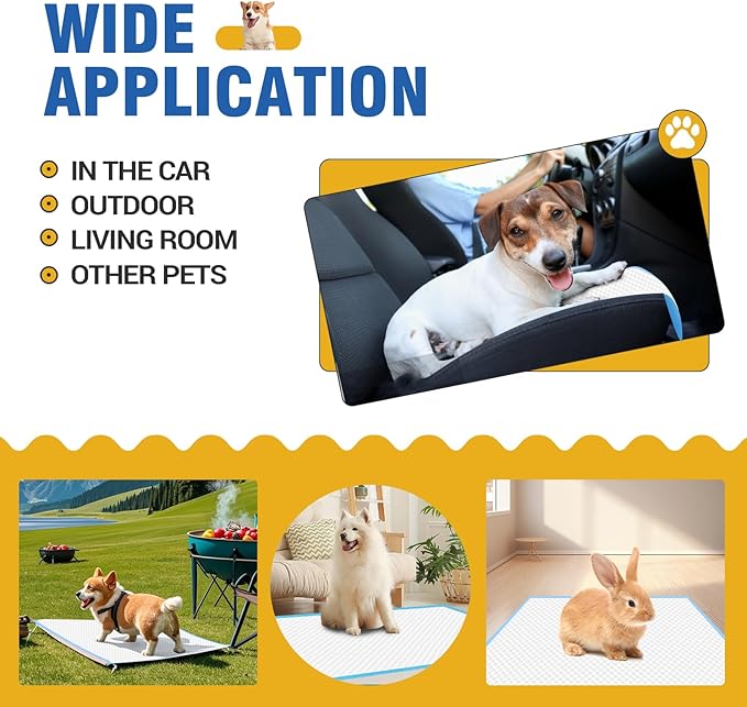 Extra Large Doggie Pee Pad, 30”x30” Thicken Dog Pee Pads, 40 Count XL Doggy Pads Leak-Proof, Super Absorbent Puppy Pee Pads for Dogs, Soft Training Pet Pads for Dogs Cats Rabbits
