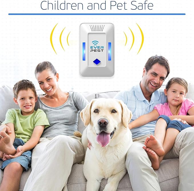 Ultrasonic Pest Control Repeller Plug in - 2 Pack Device Repels Cockroach Cricket Bug Flea Fruit Flies Deterrent, Ultrasound Insect Mice Roach Rat Scorpion