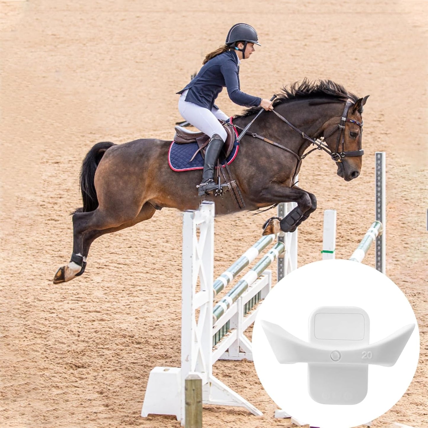 10Pcs Pinless Jump Cups Horse Competition Jump Cups 20mm Horse Jump Cups for Horse Jumper Equestrian Activities