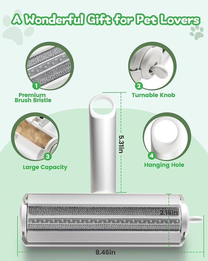 Pet Hair Remover,DAINTIER Reusable Removal Tool Lint Roller for Cat and Dog | Upgraded Portable Lint Removal for Cat and Dog Hair|on Furniture,Carpet,Couch,Car Seat,Clothing,Rugs and Bedding
