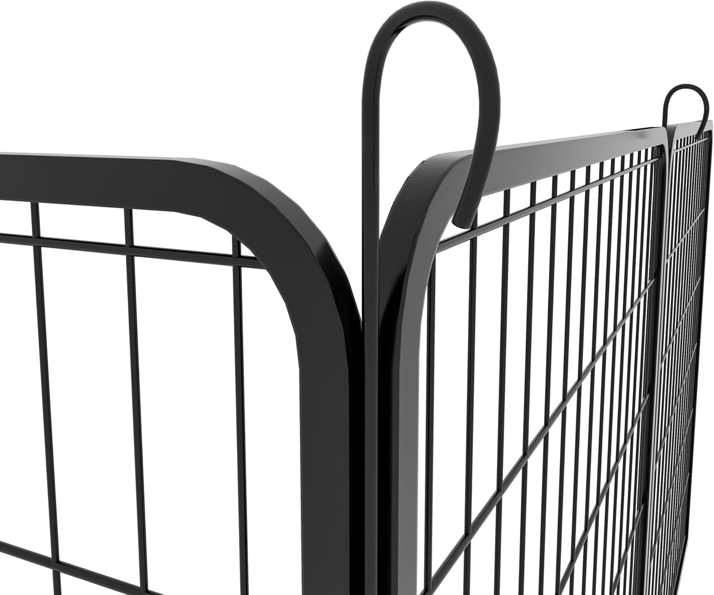 Dog Playpen, Outdoor Dog Fence, 12 Panels, 40" H Dog Pen for Large/Medium/Small Dogs, Heavy Duty Metal Pet Fence with Gate, Portable Dog Fence for RV Camping and Yard (Black)