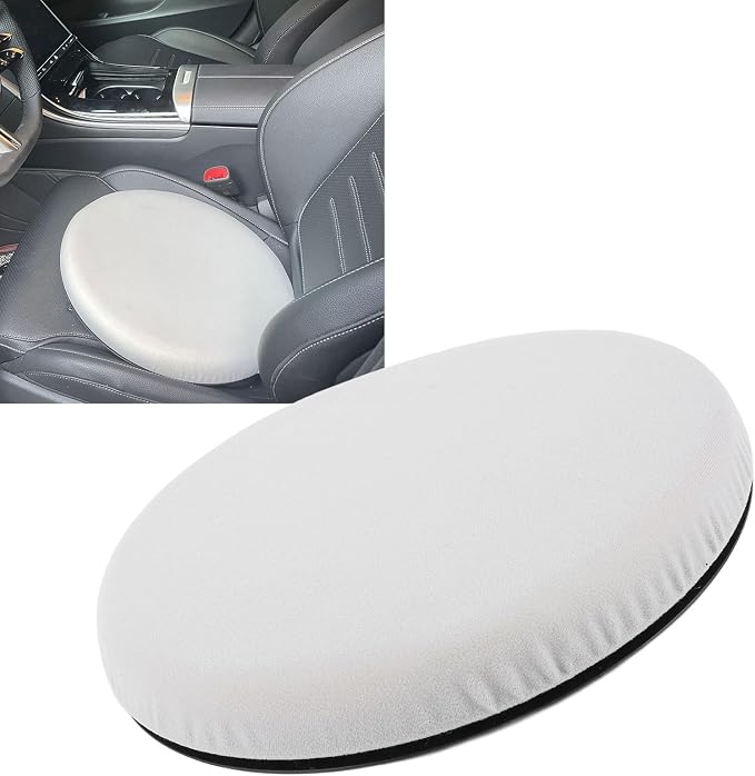Swivel Seat Cushion Memory Foam 360 Degree Rotating Round Shaped Soft Comfortable Chair Cushion for Car Office Home Use