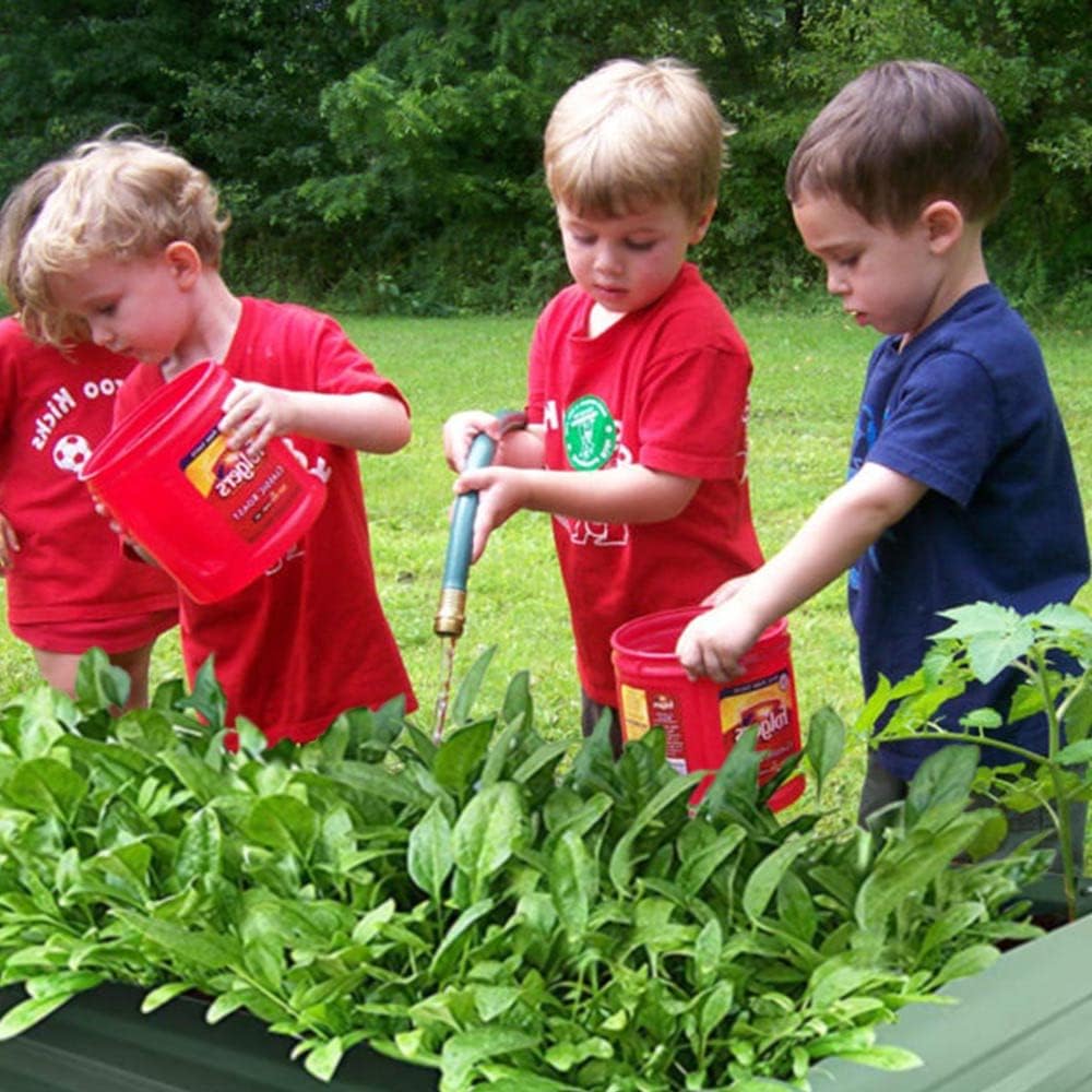 4x2x1ft Metal Raised Garden Bed Kit,Galvanized Garden Bed Box for Vegetables, Flowers, Herbs, and Succulents,60 Gallon Capacity - Green