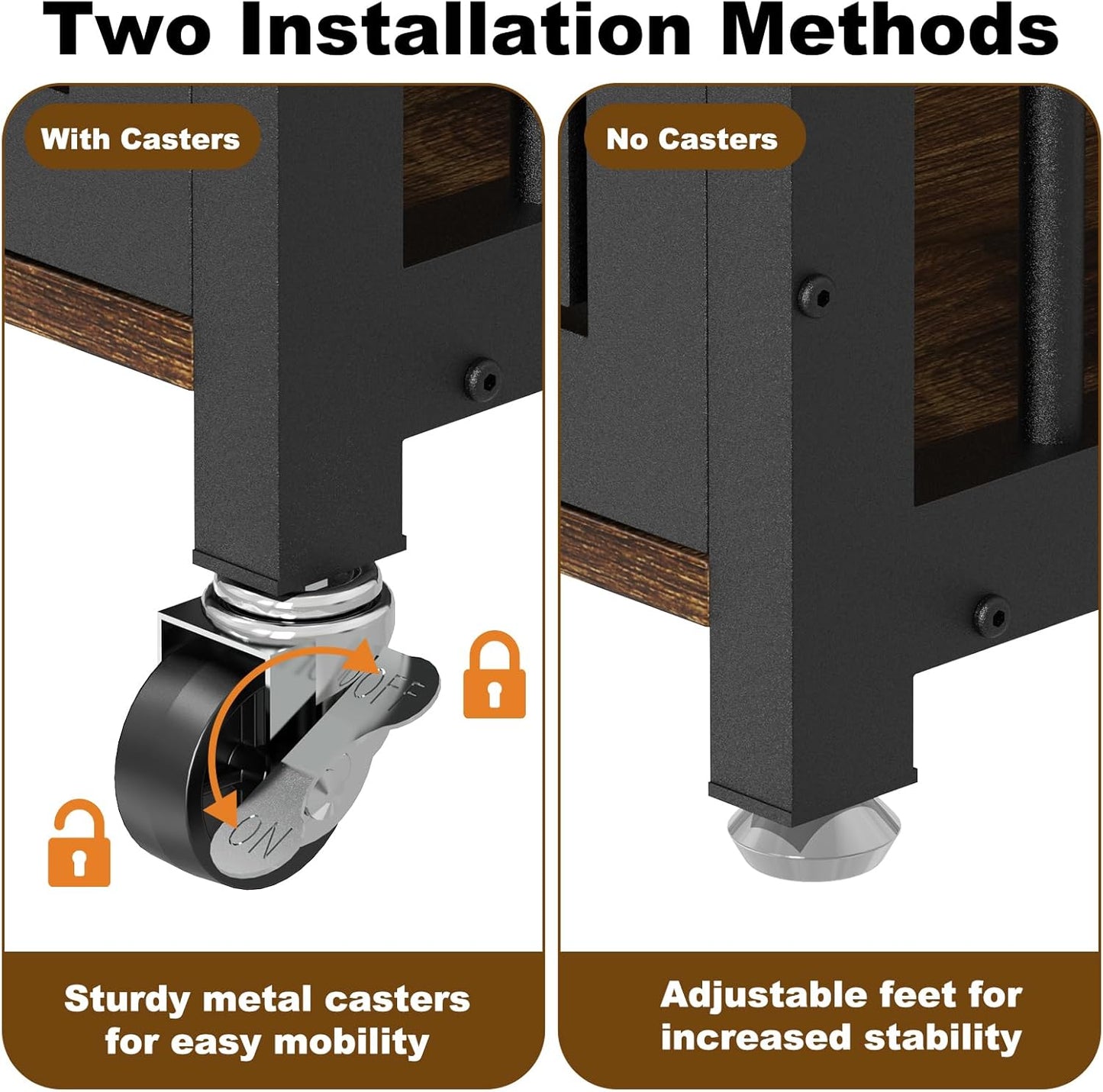 EasyCom 41"/33"/27" Dog Crate Furniture with Name Tag, Heavy Duty Dog Kennel Indoor for Medium Dogs, Double-Doors Sturdy Metal Dog Cage for Anxiety Dog, Decorate House as TV Stand, End Table