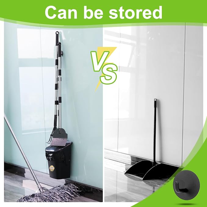 Pooper Scooper Large Swivel Bin & Rake & Spade with 20 Waste Bags and 1 Hook, 39.3" Long Handle Metal Dog Pooper Scooper for Yard, Easy to Clean Pet Waste Use on Grass, Dirt, Gravel or Flats