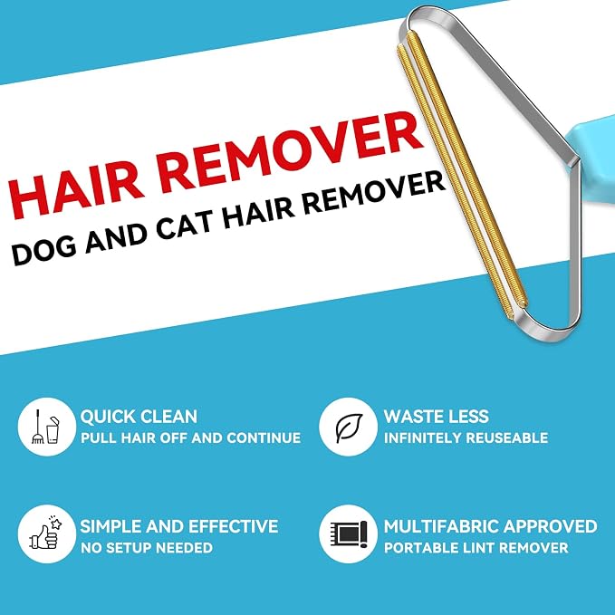 Pet Hair Remover Carpet Rake, Dog & Cat Hair Fur Remover, Carpet Scraper | Pet Hair Removal Tool, Fabric Shaver, Lint Remover, Carpet Brush, Carpet Scraper, Rugs, Couch, Furniture, Car, Pet Towers