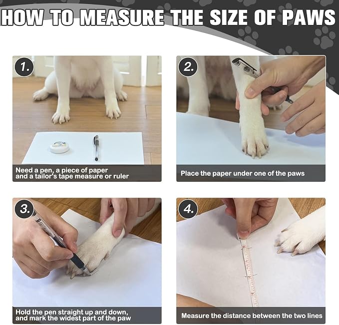 EXPAWLORER Anti Slip Dog Socks to Prevent Licking Paws, Winter Pet Boots & Paw Protectors, Dog Booties for Hardwood Floors with Grippers, Dog Shoes for Hot/Cold Pavement Small Medium Large Senior Dogs