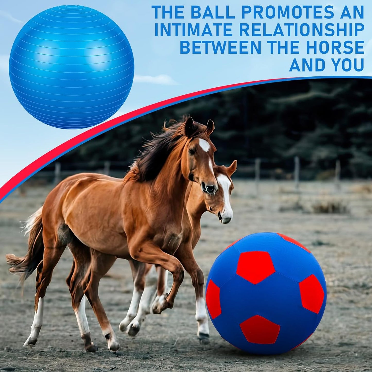 30inch Giant Herding Ball with Cover Anti Burst Ball Please Watch VCR for How to Inflation Horse Toys for Horses Stall Entertainment Play, Pump Included (Classic)