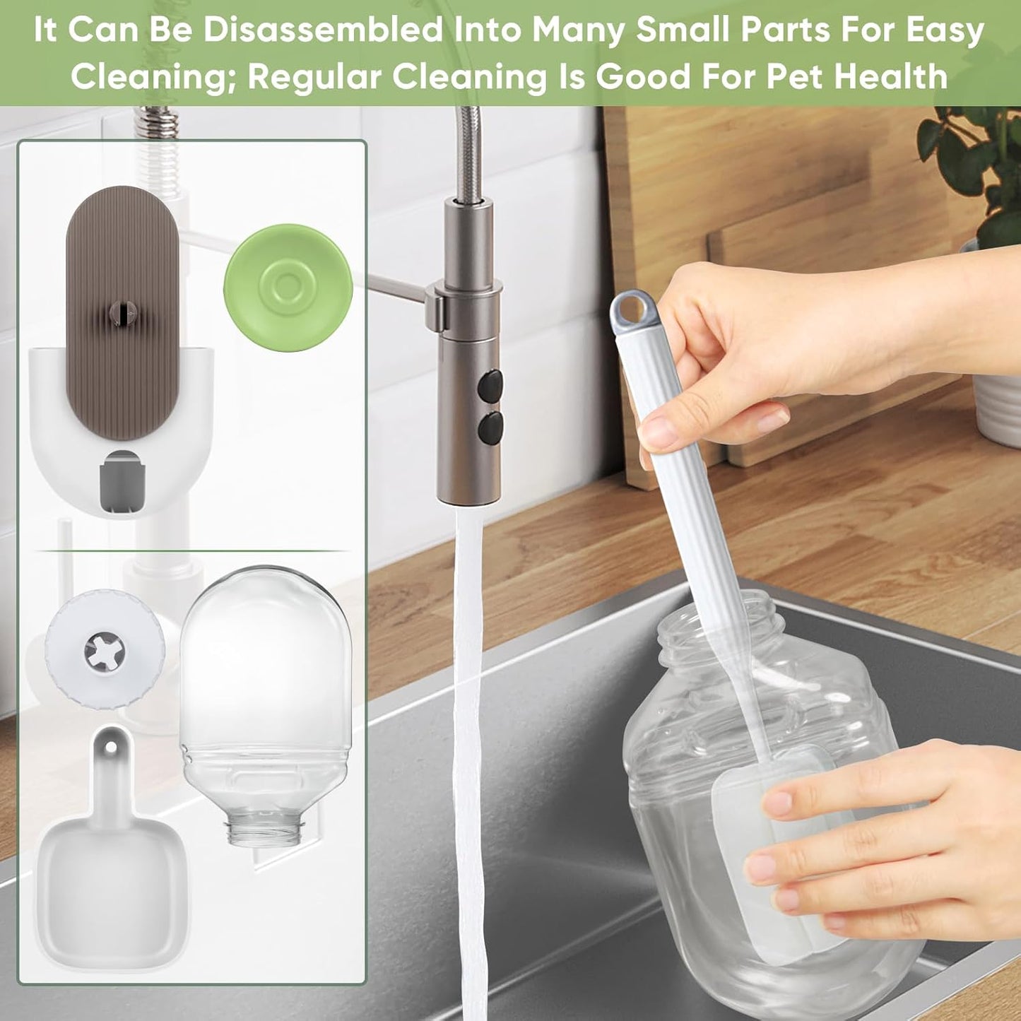 28oz Hanging Automatic Water Dispenser,Rabbit Water Bottle,Bunny Guinea Pig Ferret Water Bowl for Cage,Suitable for Small Animal Puppies(Cage Grid Spacing Over 1.2'')