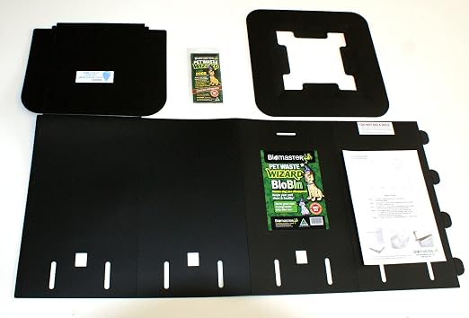 Biomaster Pet Waste Wizard BioBin Composter for Dog Poop - Outdoor Digester System with Enzyme Sachets - Disposal Unit 10"x18"