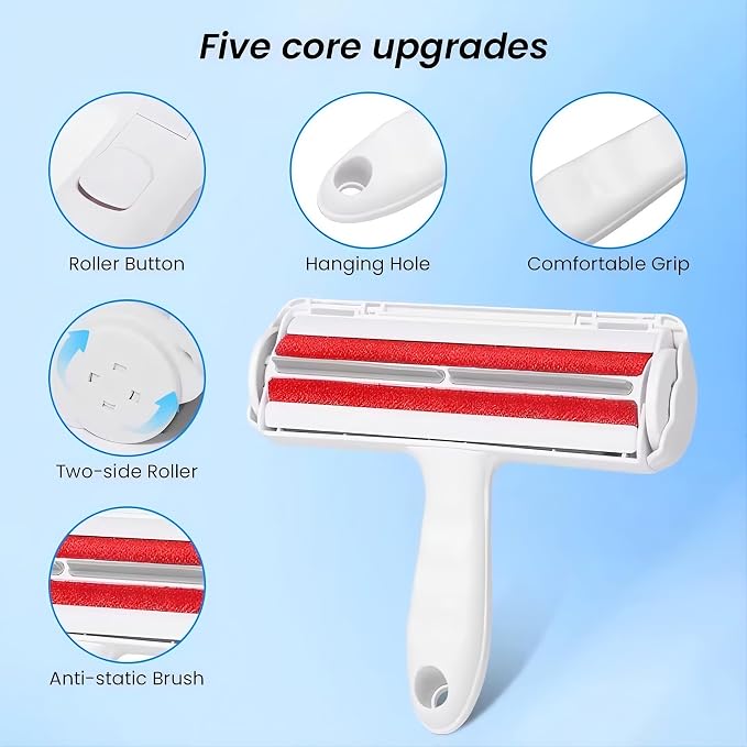 Reusable Pet Hair Remover Roller β Dog & Cat Fur Lint Cleaner for Sofa, Carpet, Bed & Car Seats β No Adhesive Required