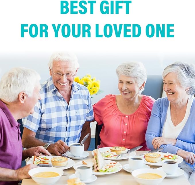 Nourislif Adaptive Utensils 4pcs For Hand Tremors,Elderly, Arthritis,Parkinsons-Built Up Utensils For Adults 2.5oz Each, Silverware Set With Handle, Flatware Cutlery Set For Seniors