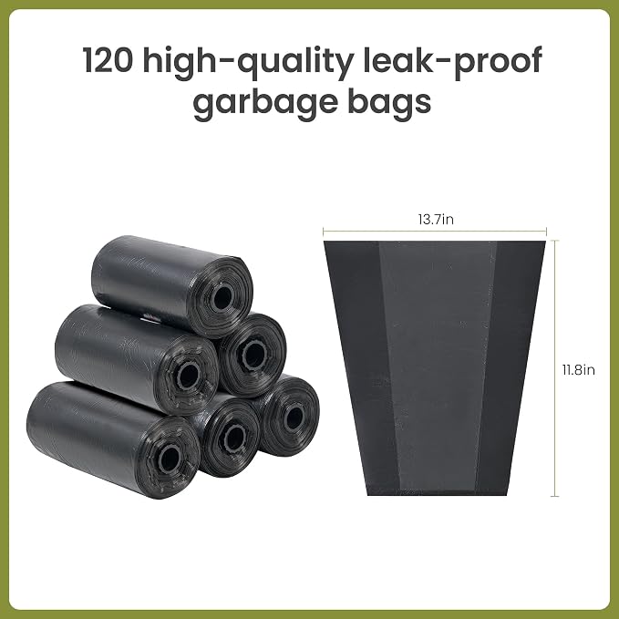 Dog Pooper Scooper Portable with Bag Attachment, One Handed Foldable Design, Includes 120 Waste Bags and Dispenser, 28 Inch Handle for Grass Yard Gravel Cleanup (Purple)