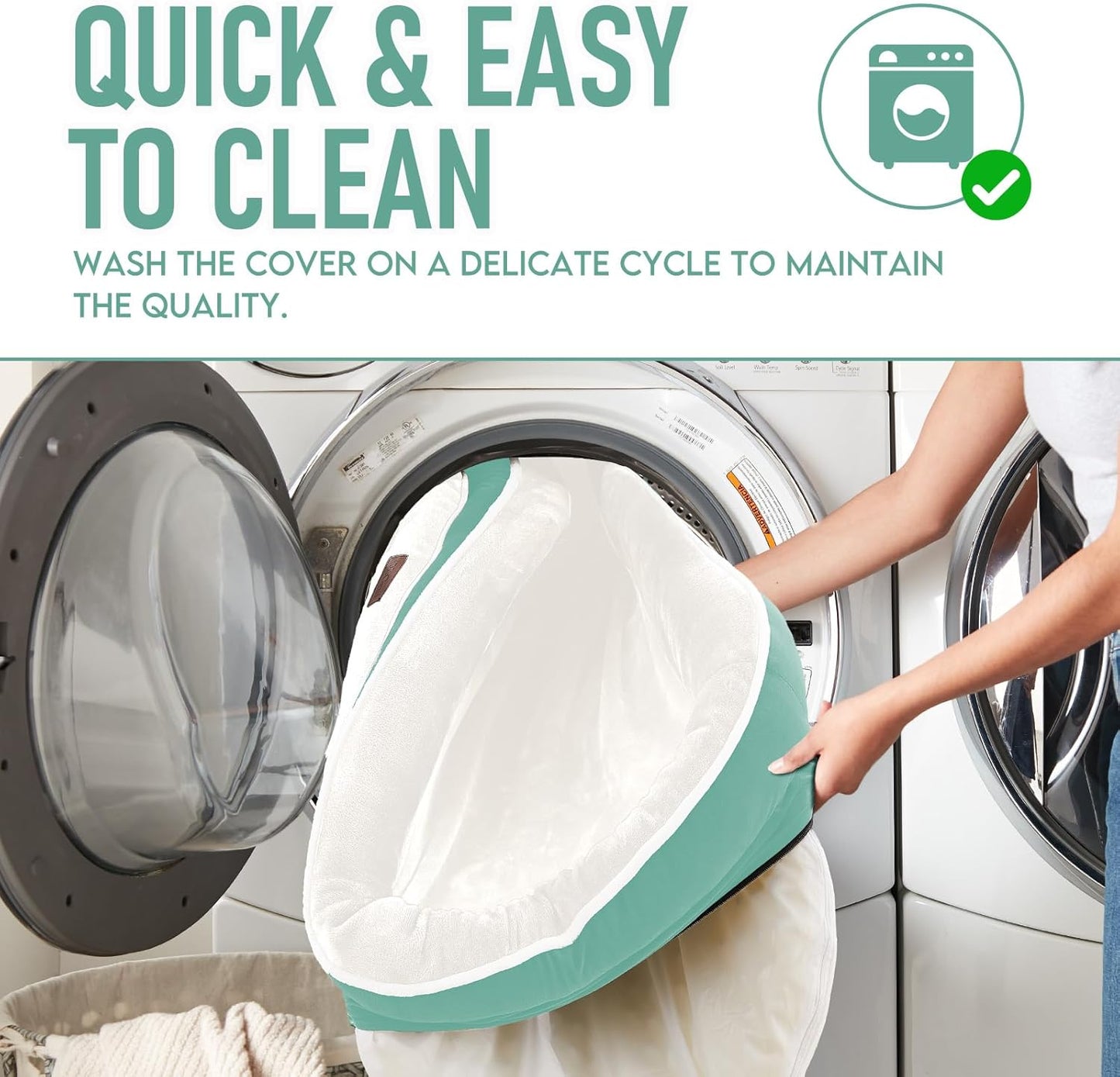 OhGeni Orthopedic Dog Couch Pet Sofa Large Sized Cat Beds with Comfort Foam Support, Soft Comfortable Fabric, Machine Washable Waterproof Removable Cover, 35-Inch (Turquoise)