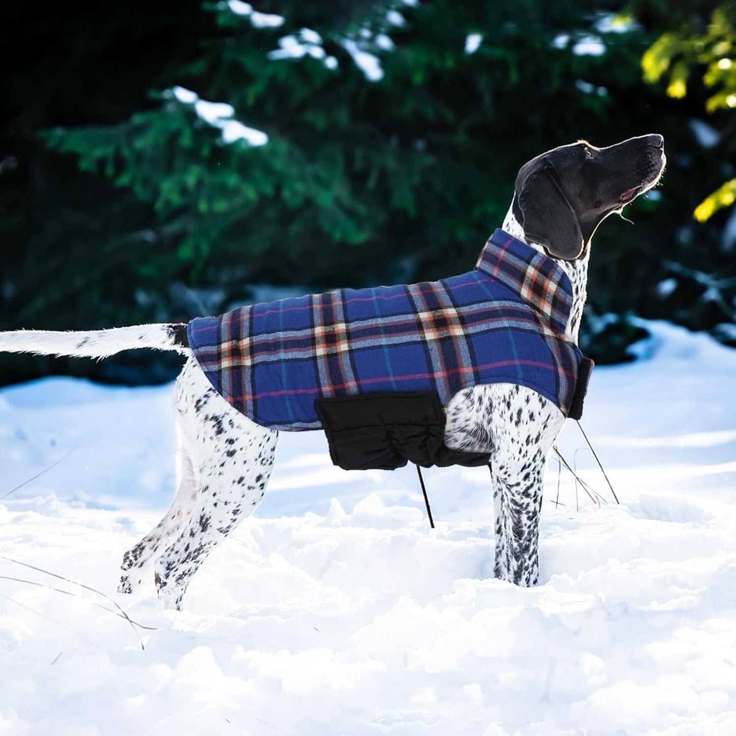 Kuoser Warm Dog Coat, Waterproof Dog Jacket for Extra Large Dogs, Adjustable Durable XXXL Doggie Winter Coat Reversible Puppy Cold Weather Apparel for Large Breed, Navy 3XL