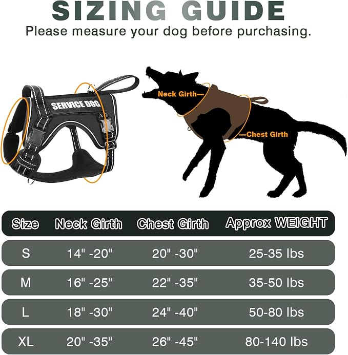 Tactical Dog Harness, No Pull Dog Harness for Medium Large Dogs with Handle & Molle, Military Service Dog Vest Harness in Training Pet Harness for Small Dogs