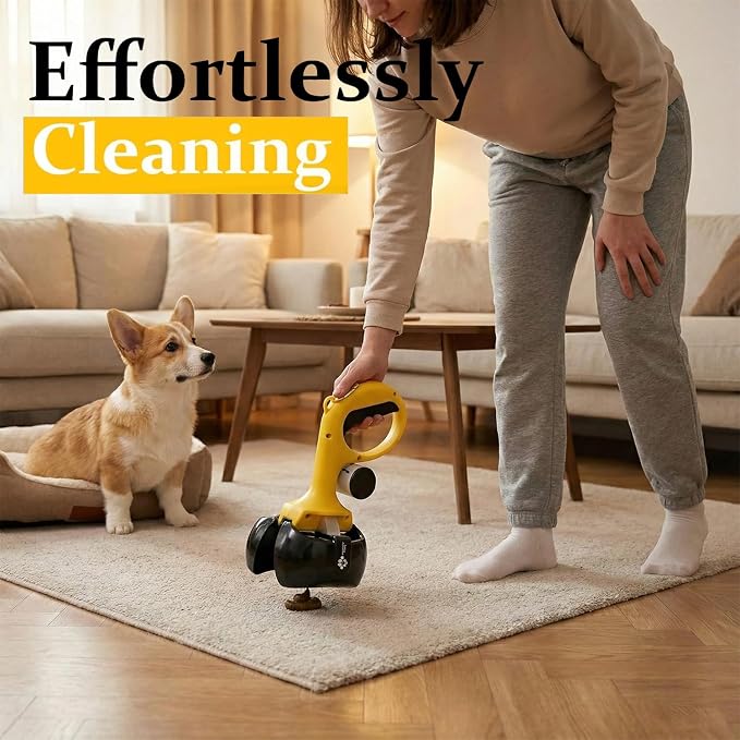 Dog Pooper Scooper for Small & Medium Dogs, 10” x 5” Lightweight Poop Scooper with Ergonomic Comfort Grip, Non-Stick Surface, Portable & Easy to Clean