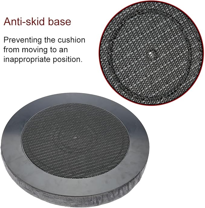 360 Rotating Car Seat Pad Revolving Swivel Seat Cushion for Elderly Stool Cushions Round Bar Stool Cushions Wheelchair Pad for Seniors Office 15.35" Diameter