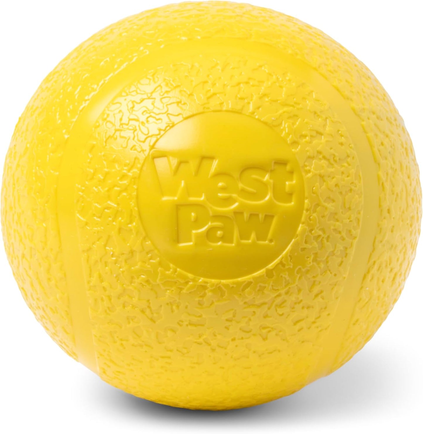 WEST PAW Boundr Ball Dog Fetch Toy – Bouncing Toys for Dogs, Fetch, Catch, Chewing, Play – Floatable, Recyclable Balls – Large Dandelion Yellow