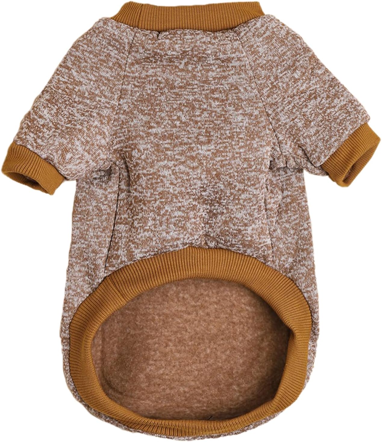 Jecikelon Dog Clothes Dogs Sweater Soft Puppies Clothing Winter Puppy Sweaters Warm Outfit for Dogs Small XXS XS Cat Apparel (Khaki, M)