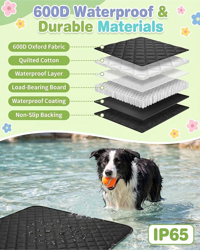 Dog Car Seat Cover, 600D Heavy Dute Car Seat Cover for Dogs Pets,100% Waterproof Anti-Scratch Nonslip Dog Hammock for Cars, Seat Covers Protector with SeatBelt for Sedan SUV Truck XLPRO Hard Black