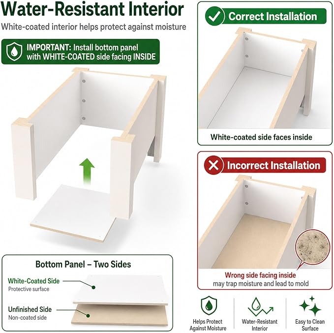 Elevated Dog Bowls for Large Dogs, Personalized Food Stand for Large Breed | Farmhouse Style, Elevated Wood Stand, Storage Container, Stainless Steel Bowls, Raised Anti-Slip Feeder, Made in USA