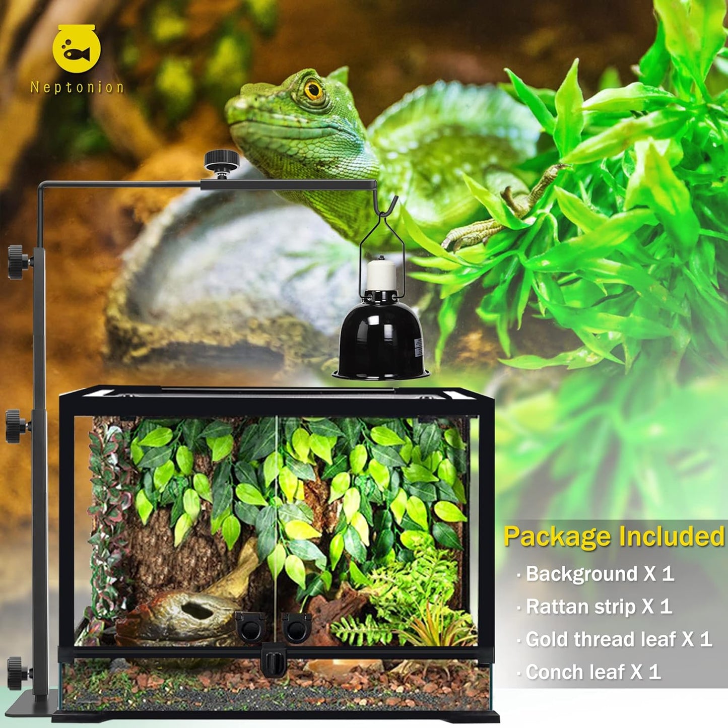 43 Gallon Professional Glass Terrarium 24"x18"x24" Durable Reptile Habitat Tank with Heat Resistant Aluminum Alloy Frame, Dual Front Swinging Doors for no Jam by Sand and Other Debris