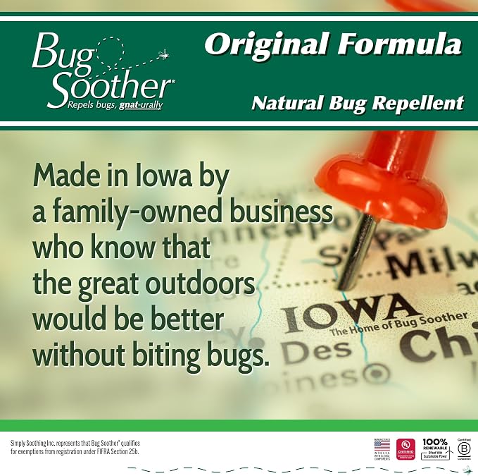 Bug Soother Natural Insect Repellent Spray, DEET-Free 2 oz. (4 Count) | Plant Based | Repels Mosquitos, Gnats & No See'ums | Family Safe | Travel Size