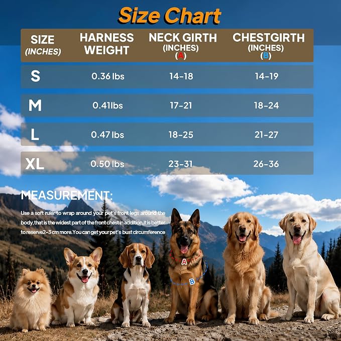 Twoear No Pull Dog Harness for Medium Dog, Lightweight Tactical Dog Harness | Top Handle, Reflective, Breathable, Easy Buckles, Dual Clips, Easy to Put on & Take Off, Dog Vest for Walking Hiking Training