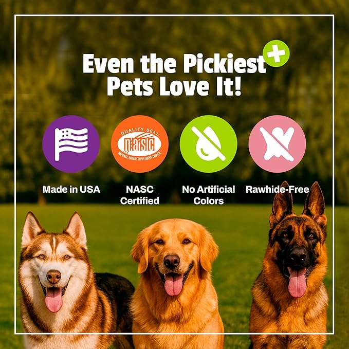 Pet Naturals BusyButter Balanced Belly Peanut Butter Bones, Rawhide-Free Chews for Medium/Large Dogs, Long Lasting Chew Bones, Probiotics & Pumpkin for Gut Health, 4 Count